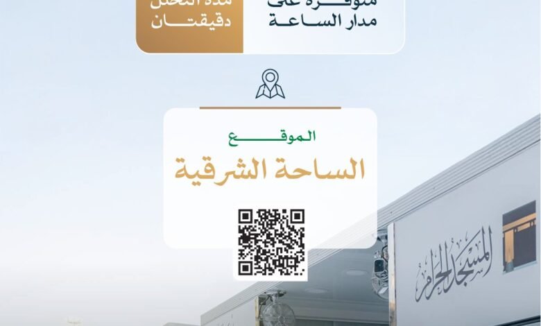 خدمة التحلل من نُسك العمرة بتقصير الشعر تجربة ميسّرة على مدار الساعة بجوار الحرم